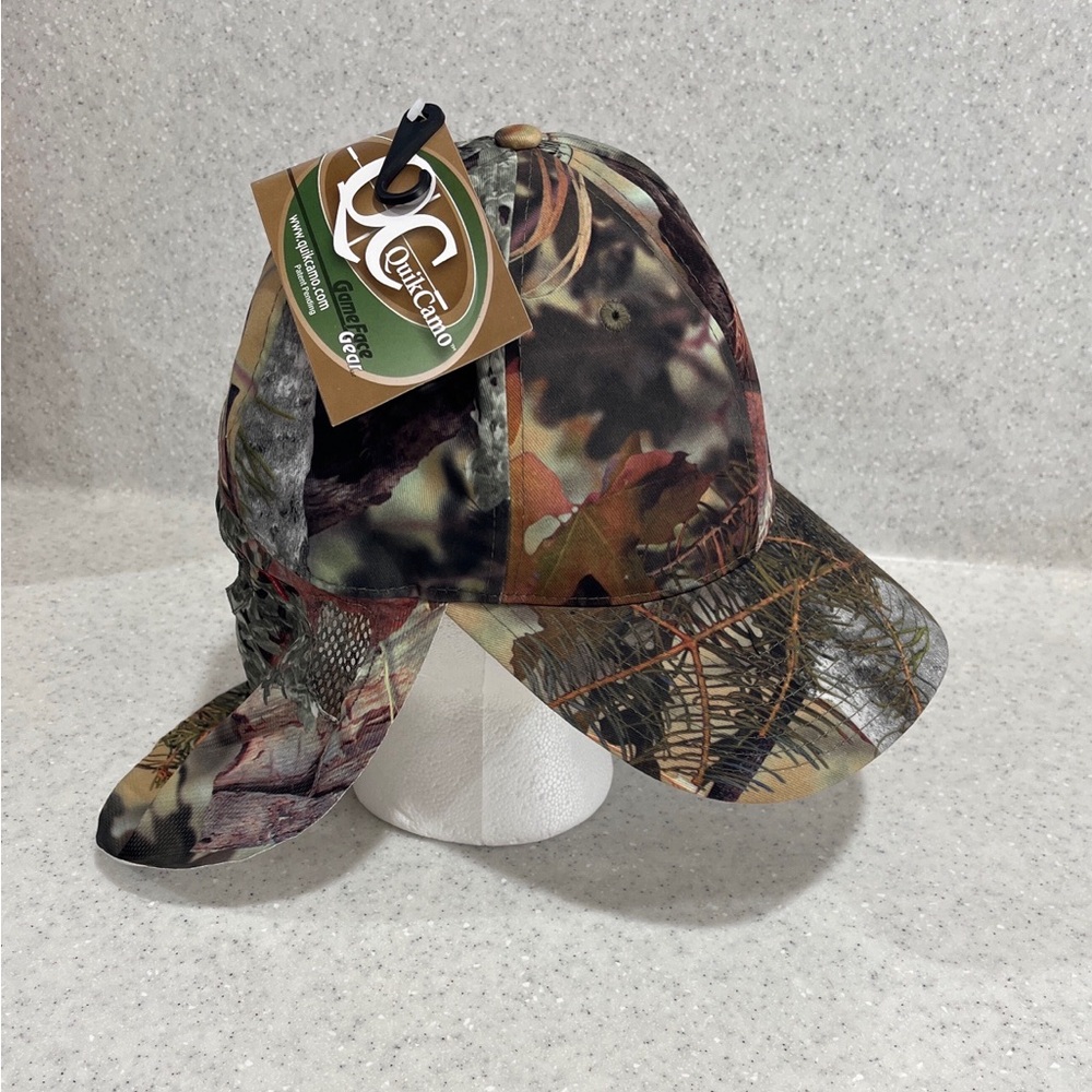 Quick Camo 2 in 1 Hunting Cap Hat Game Face Gear NWT King’s Mountain Shadow